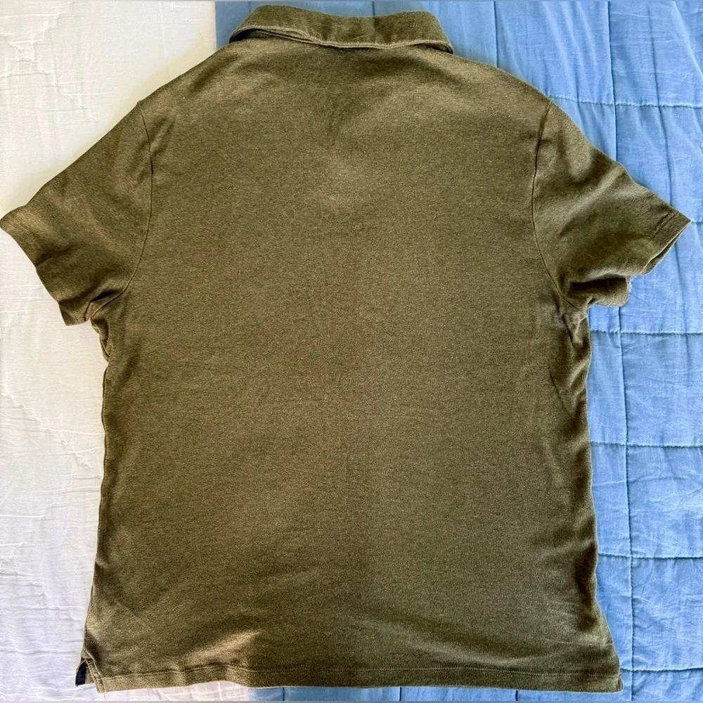 EUC Banana Republic Luxe Cotton Polo 🫶 Olive Green | Size XL | Super Soft